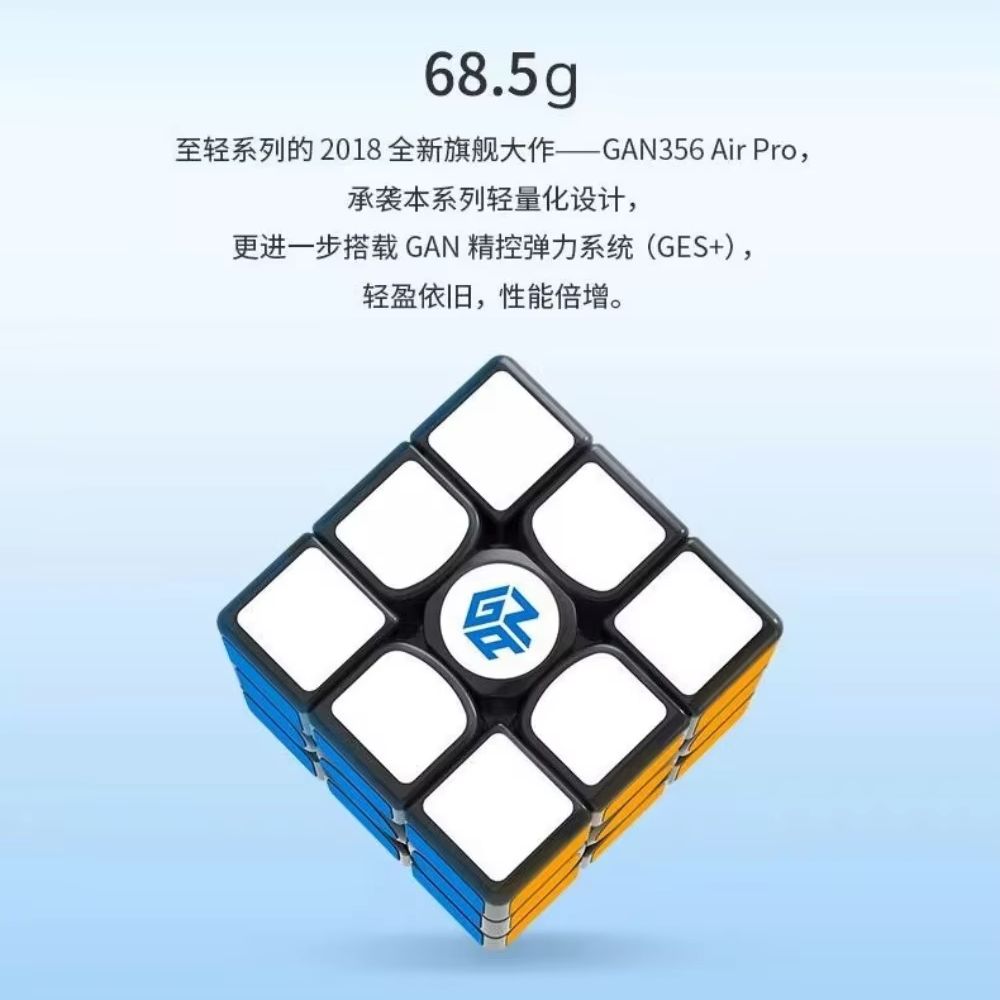 Puzzle Blank White - 2018 Gan356 Air Pro Stiker Hitam