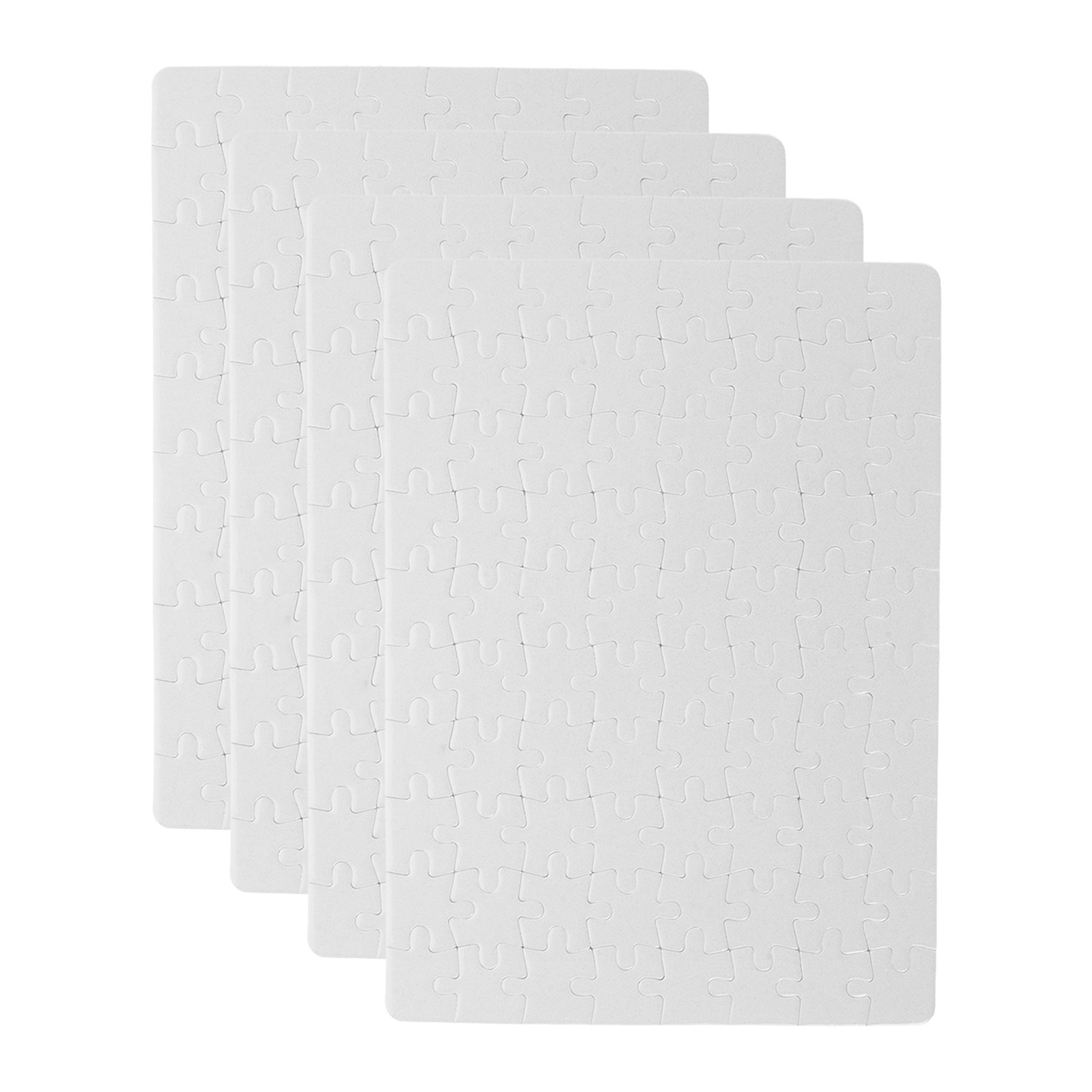 Puzzle Blank White - 4 Lembar Papan Puzzle Kosong untuk