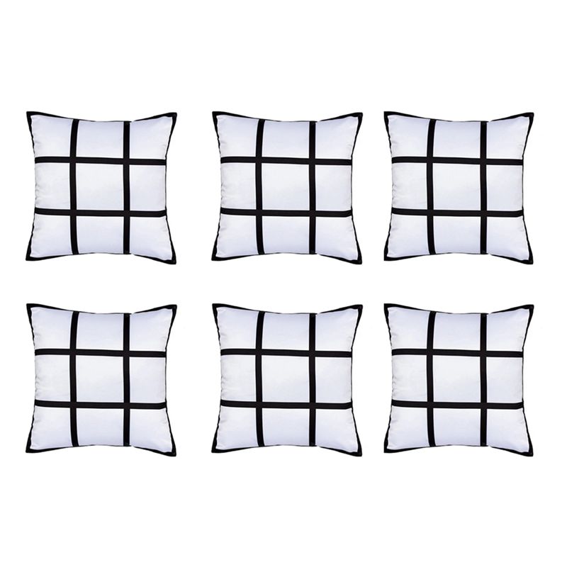 Pillow Cover Sublimation - ABKJ-6Pcs Sarung Bantal Polos Sublimasi DIY