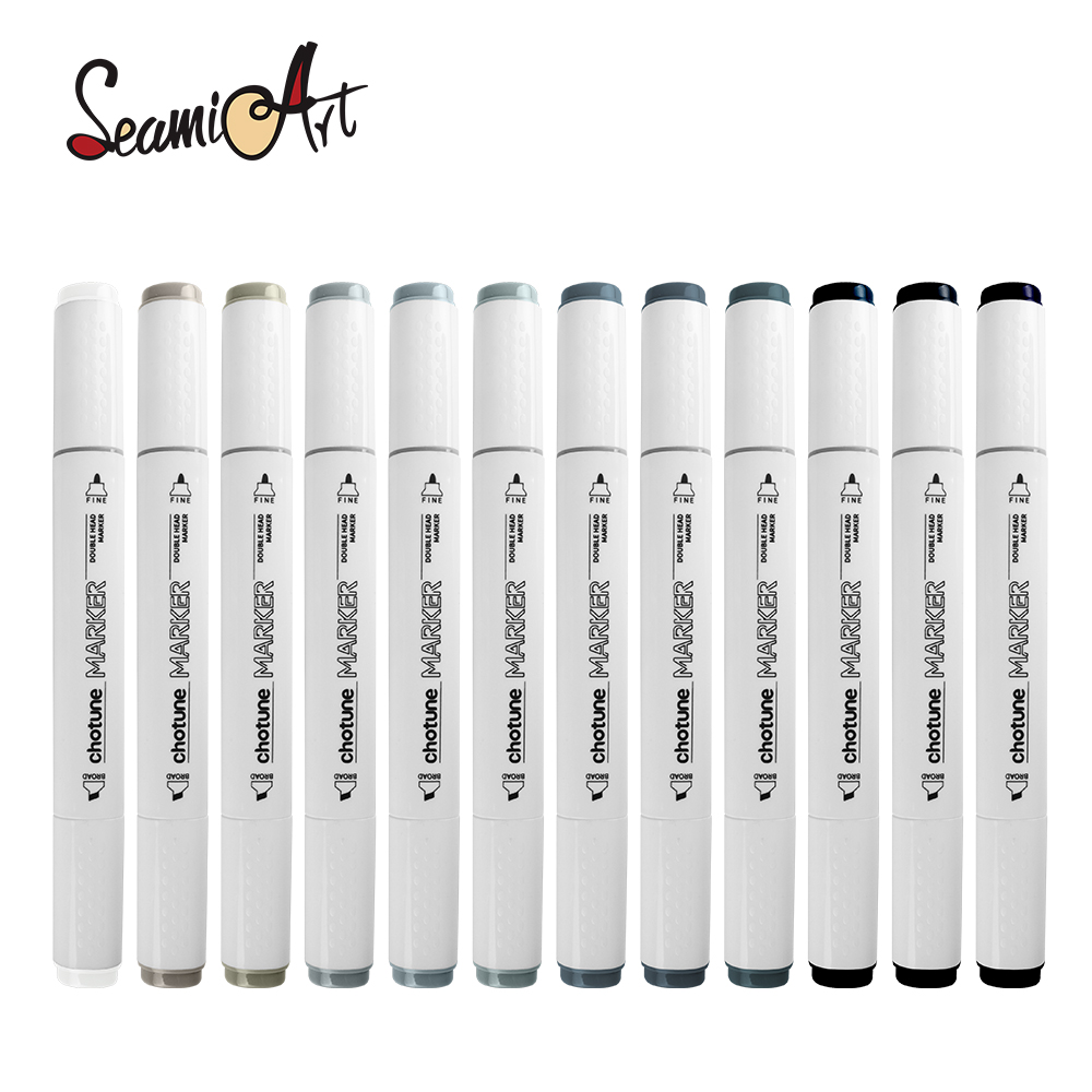 Thotine spidol 12 warna, spido - Copic Marker Sketch ulasan dan harga