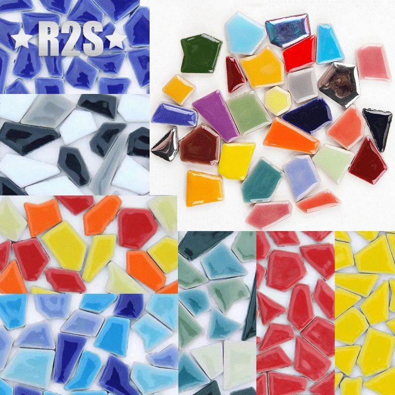 100g ubin mosaik porselen DIY  - Ceramic Tile Blank ulasan dan harga