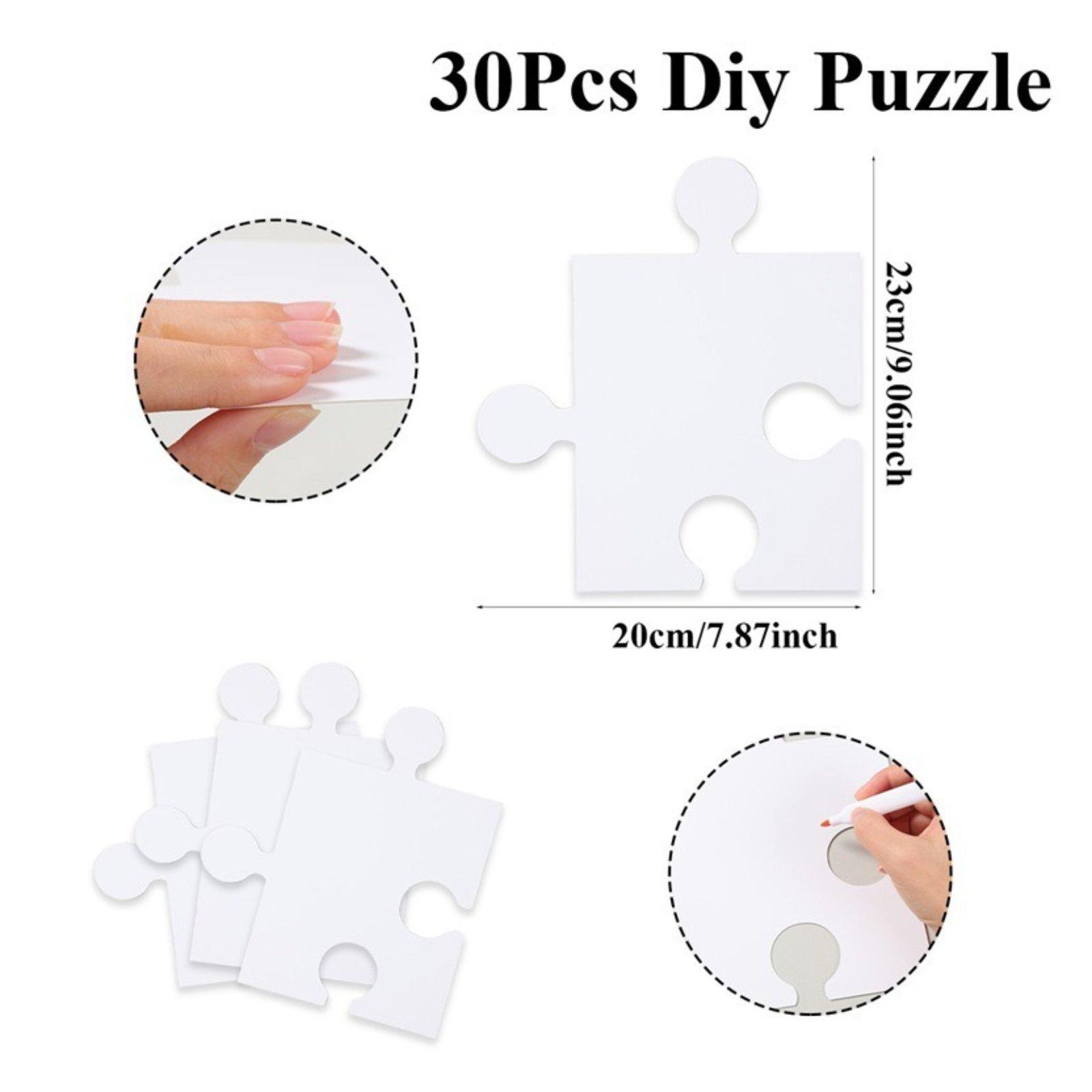 30 Potong Puzzle Kosong untuk  - Puzzle Blank White ulasan dan harga