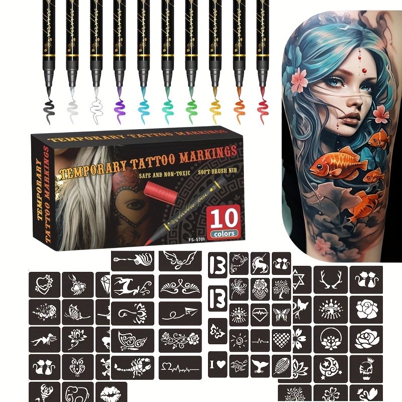 Set Spidol Tato Temporer 10 Wa - Copic Marker Sketch ulasan dan harga
