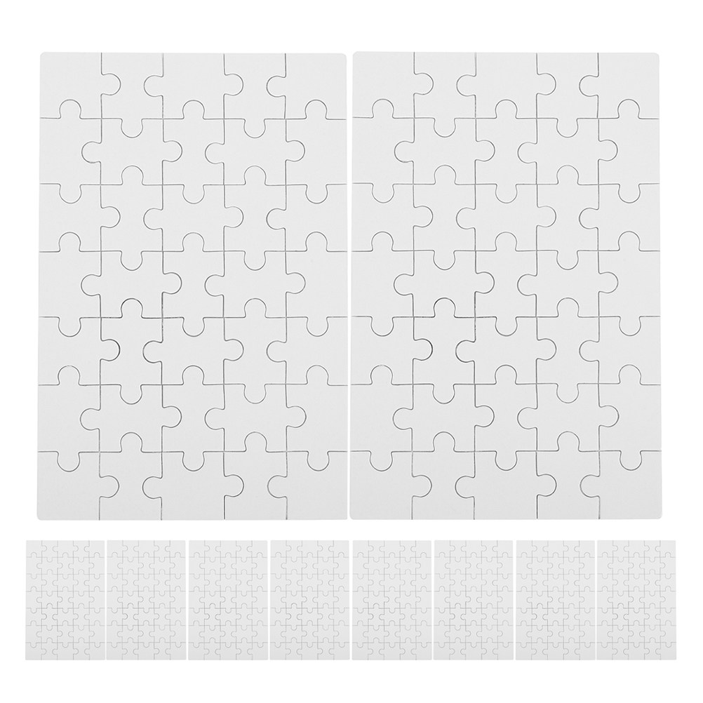 12 Buah Potongan Puzzle Sublim - Puzzle Blank White ulasan dan harga