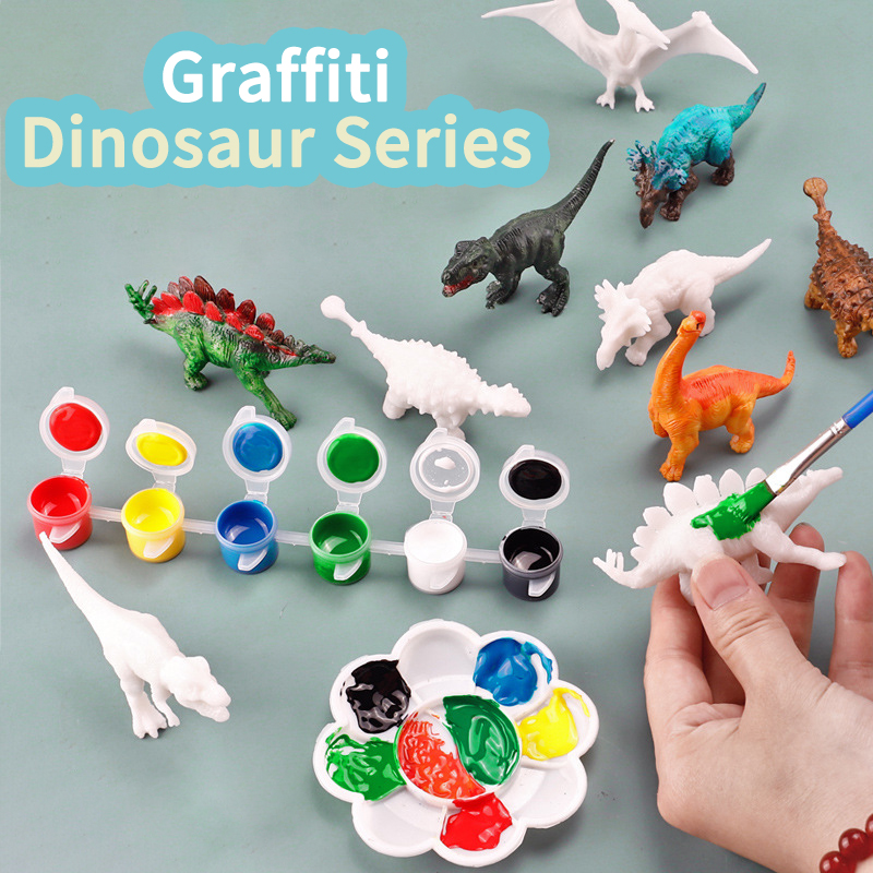 6 Buah/8 Buah, Mainan Dinosaur - Puzzle Blank White ulasan dan harga
