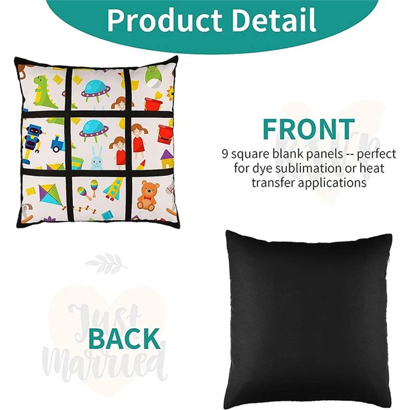 ABKJ-6Pcs Sarung Bantal Polos  - Pillow Cover Sublimation ulasan dan harga