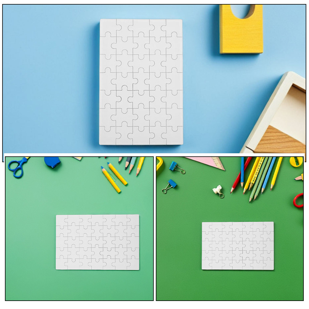 12 Buah Puzzle Kayu Putih Koso - Puzzle Blank White ulasan dan harga